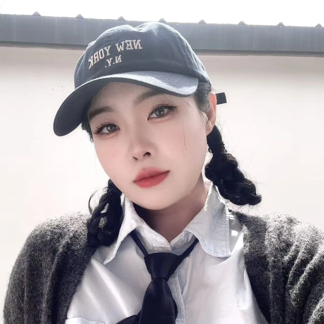 帽子显脸小简约情侣鸭舌帽休闲帽子大头围显脸小时尚大檐棒球帽