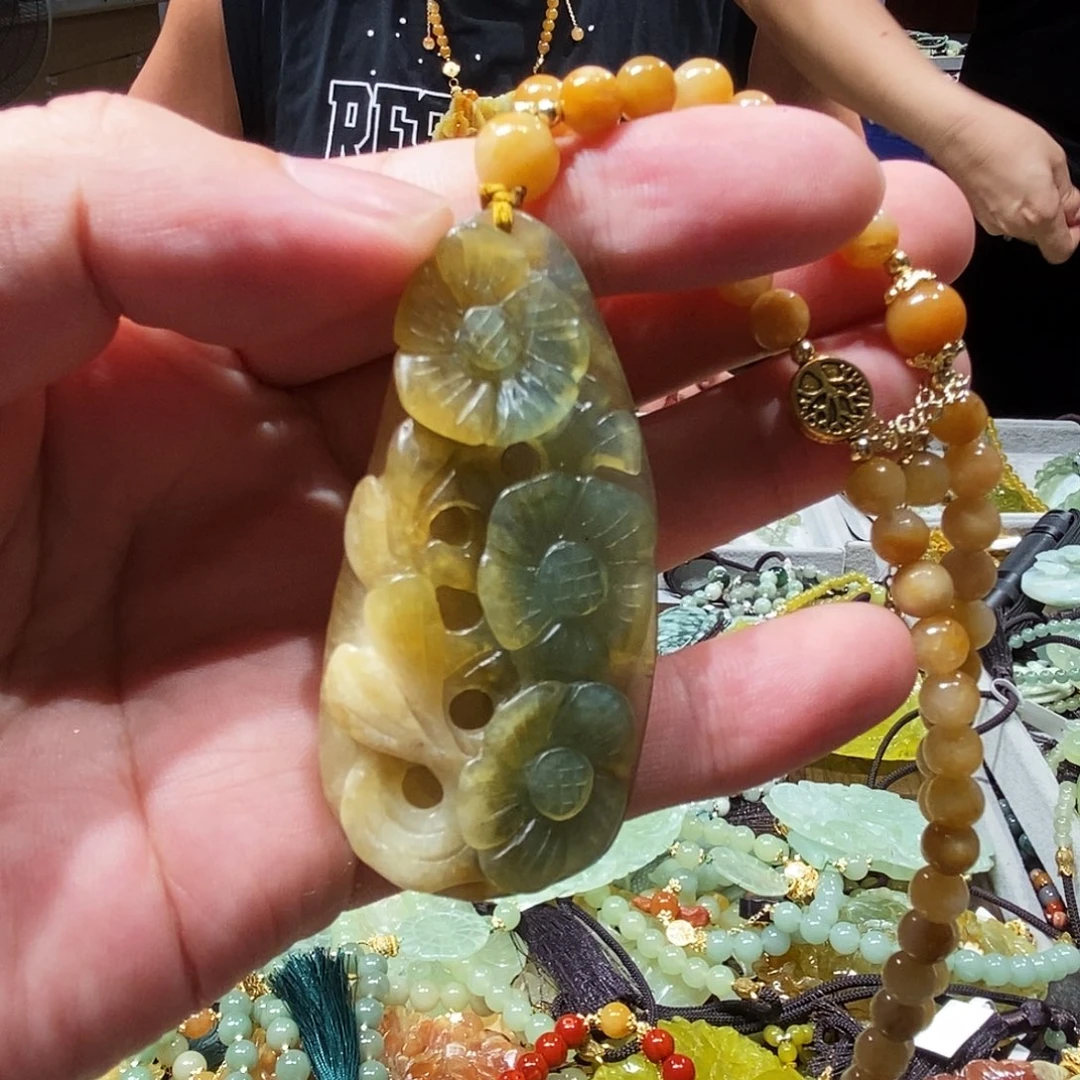 未镶嵌岫玉毛衣链