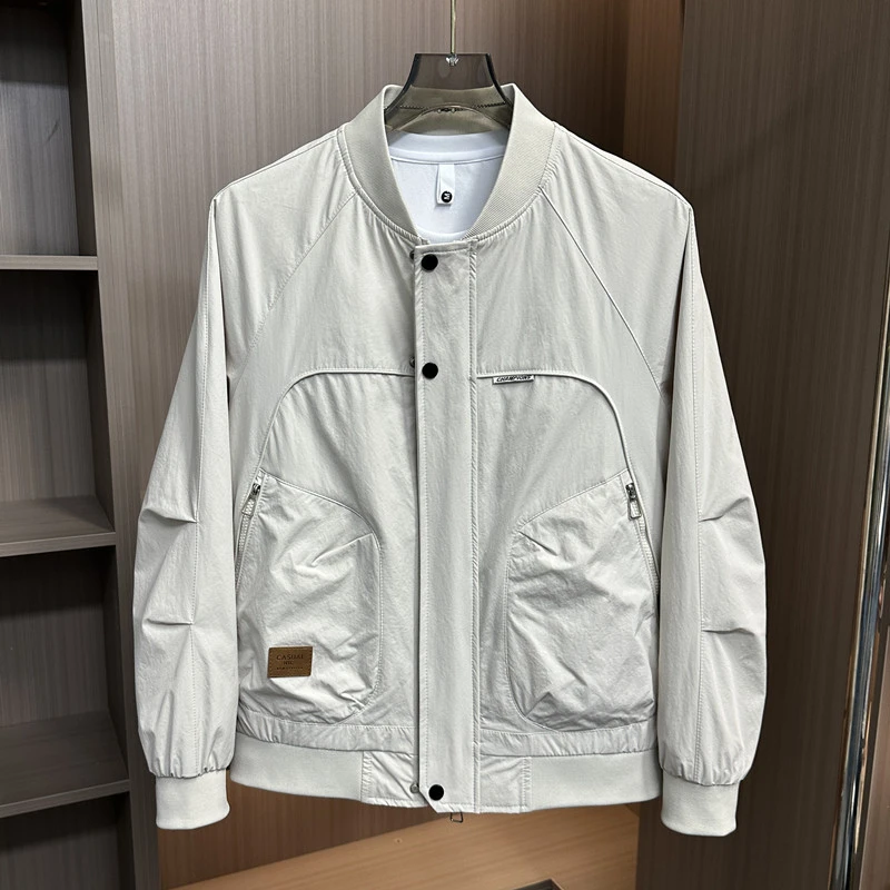 2025春秋新款男士休闲棒球领夹克  潮流秋季百搭外套男时尚上衣服