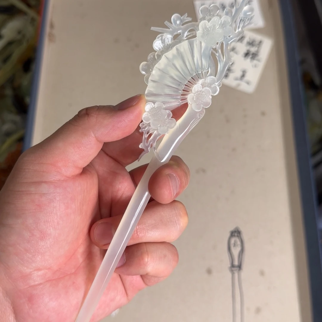 岫玉发饰未镶嵌明君玉簪贼拉好看