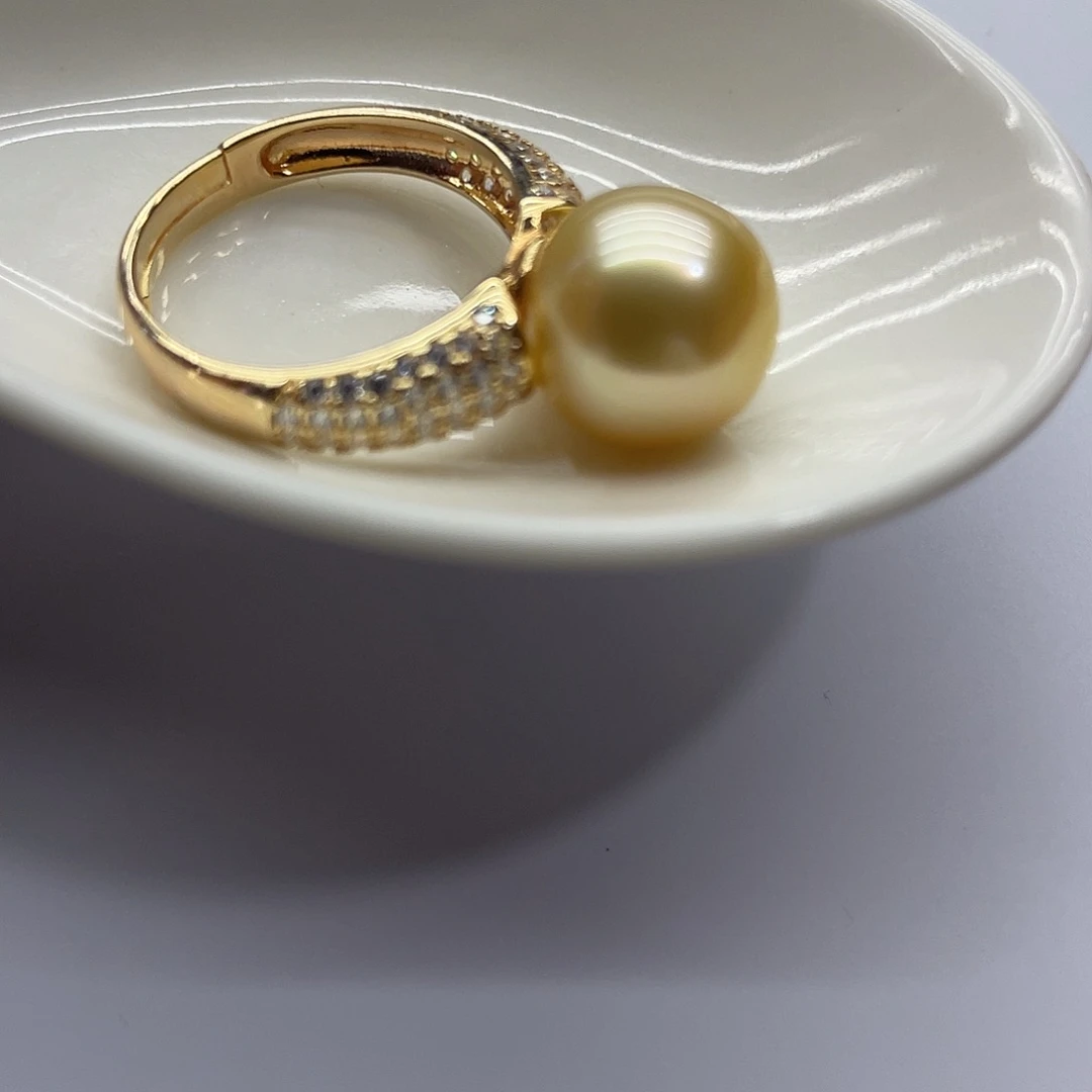 海水珍珠银S925镶嵌戒指