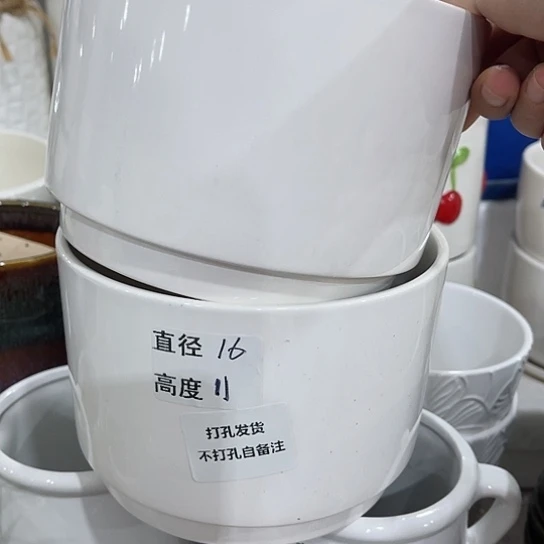 多肉绿植陶瓷花盆9.9包邮，有孔