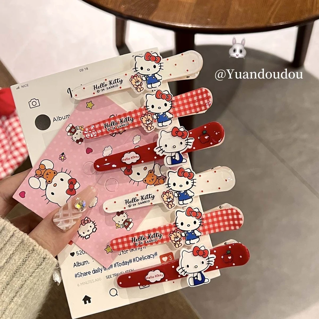 日韩可爱风鸭嘴夹边夹学院风发夹甜美少女风清