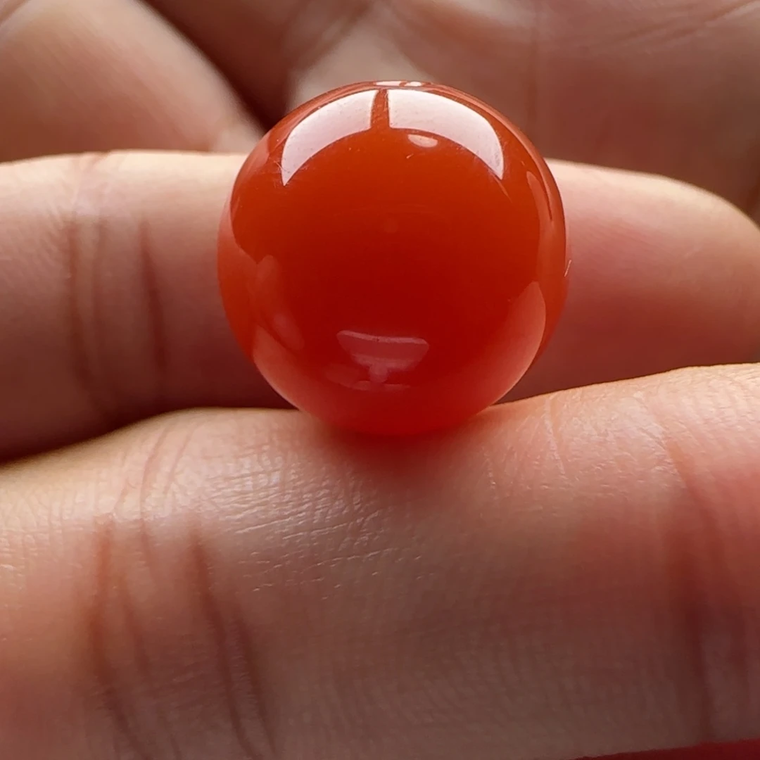南红玛瑙未镶嵌圆珠15.2