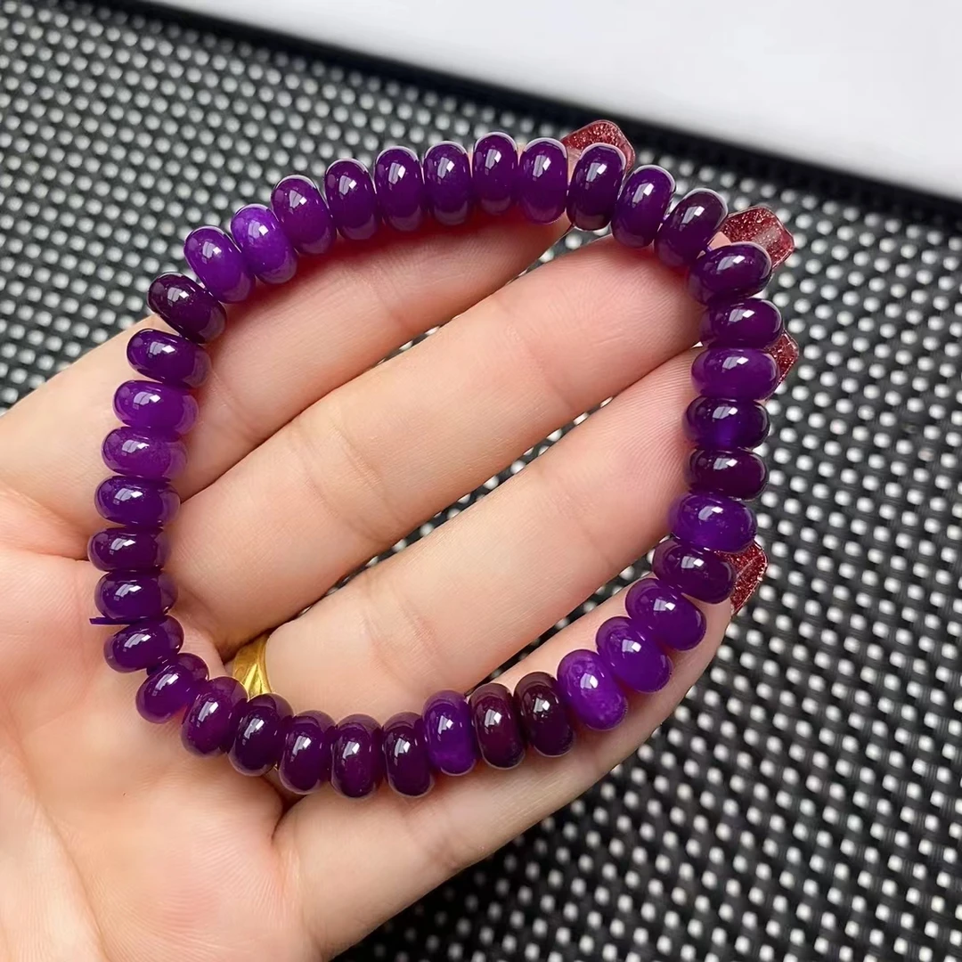 [石矿]A592紫苏算盘手链8M