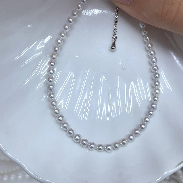 ◔***◔银S925镶嵌手绳淡水珍珠