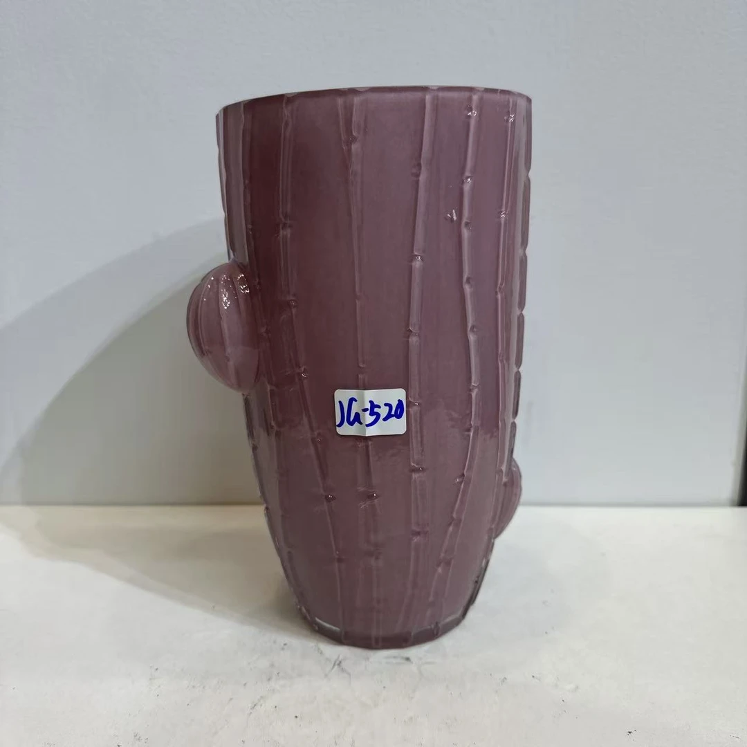 JG-520简约现代琉璃花瓶客厅餐桌插花艺术摆件