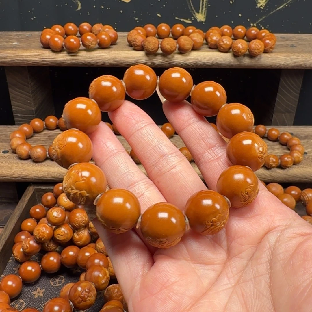 张***爪手串橄榄核手工关公福利