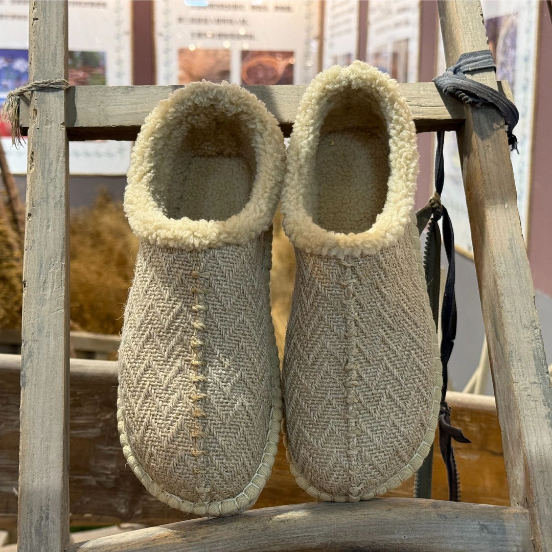 【双十二专享】汉麻手工编织秋冬加绒女款透气鞋2511