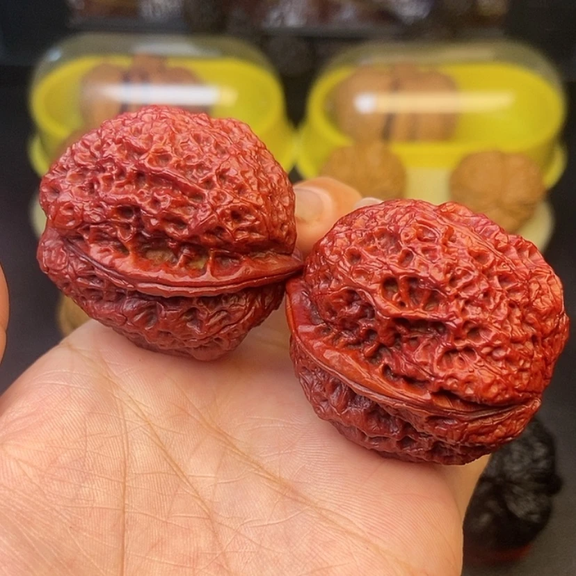 【闪购商品】文玩核桃把件41尺饕餮金蟾52.7克