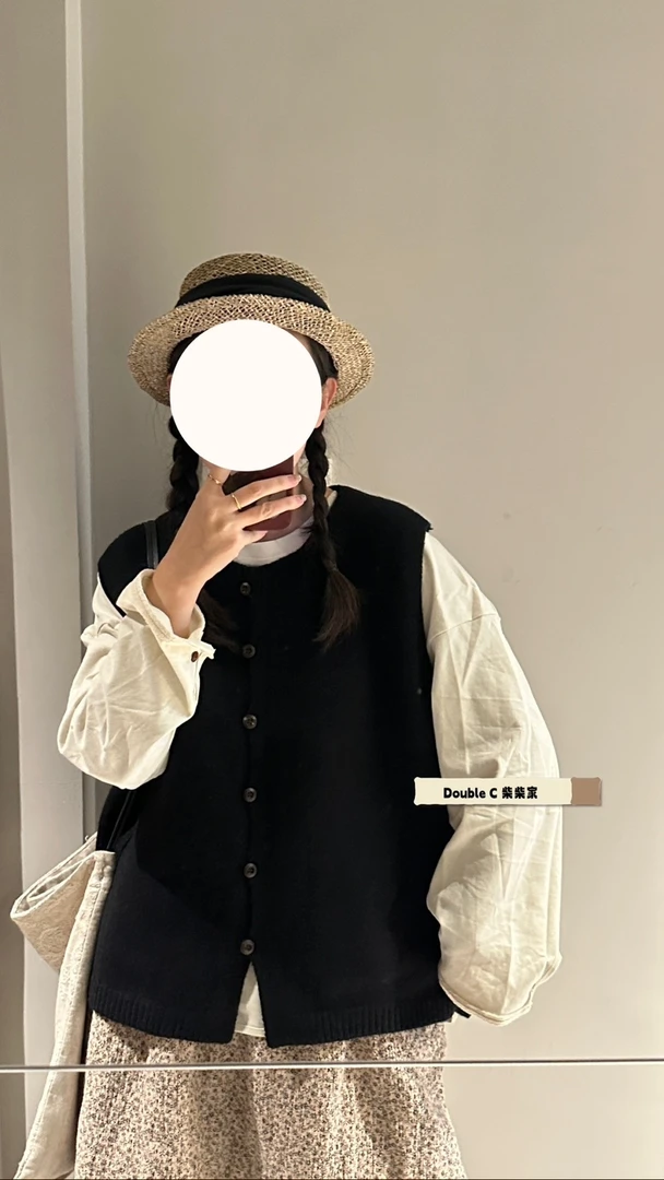 CHAI#890639#日系针织马甲 FL