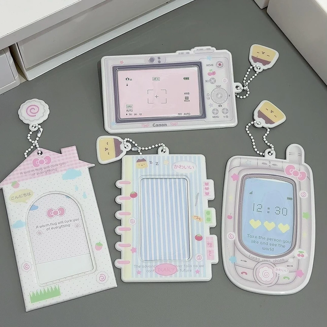 可爱异型卡套ccd小房子手机造型3寸小卡公交卡饭卡收纳可放硬卡套