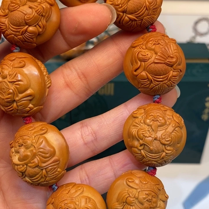 橄榄核手串/手链九龙财神