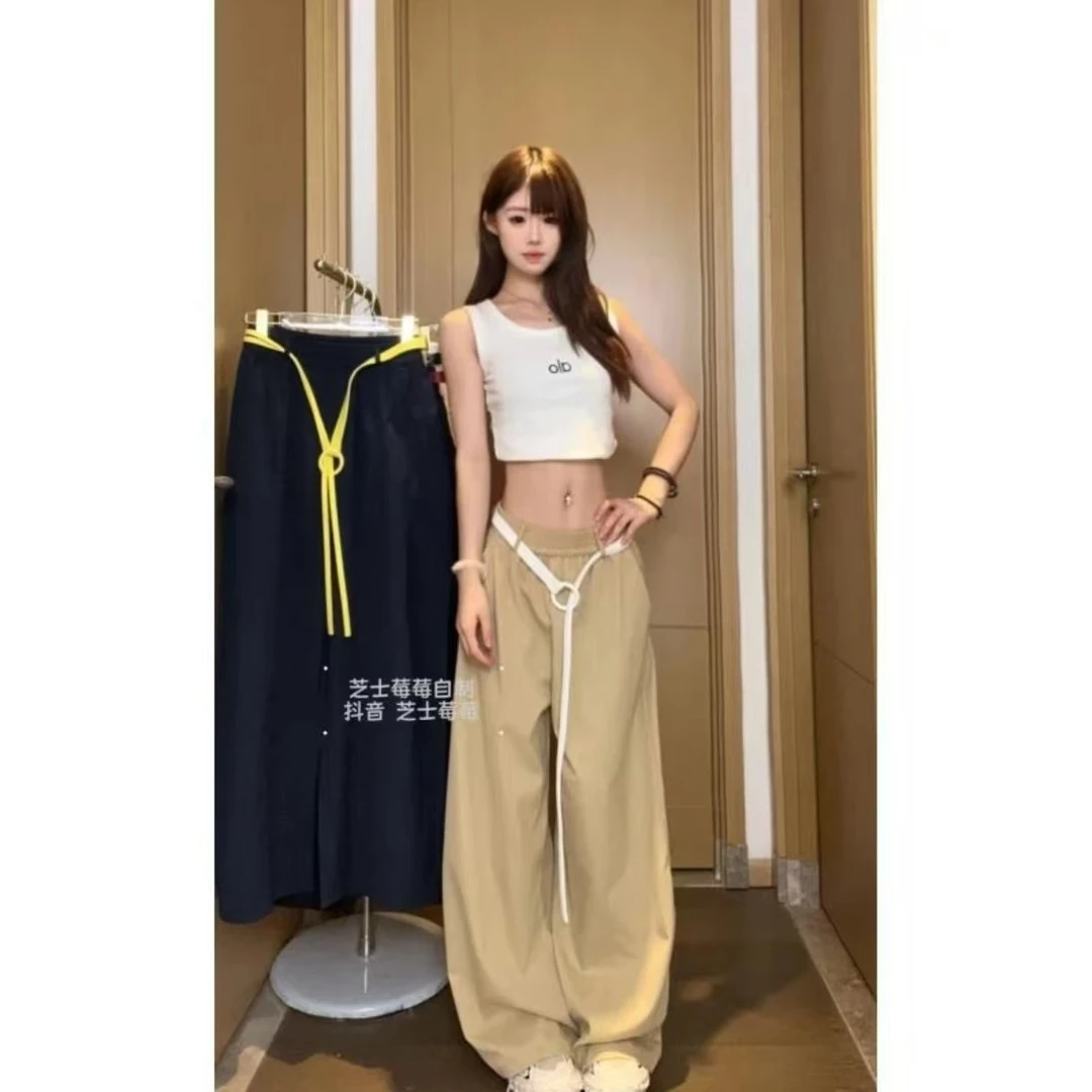 【破价+运费险】韩系ins慵懒感气球裤夏季简约压褶阔腿裤女不含腰带