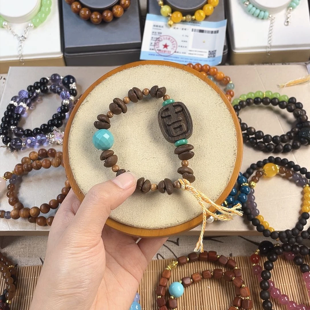 绿松石手饰银S925镀金镶嵌