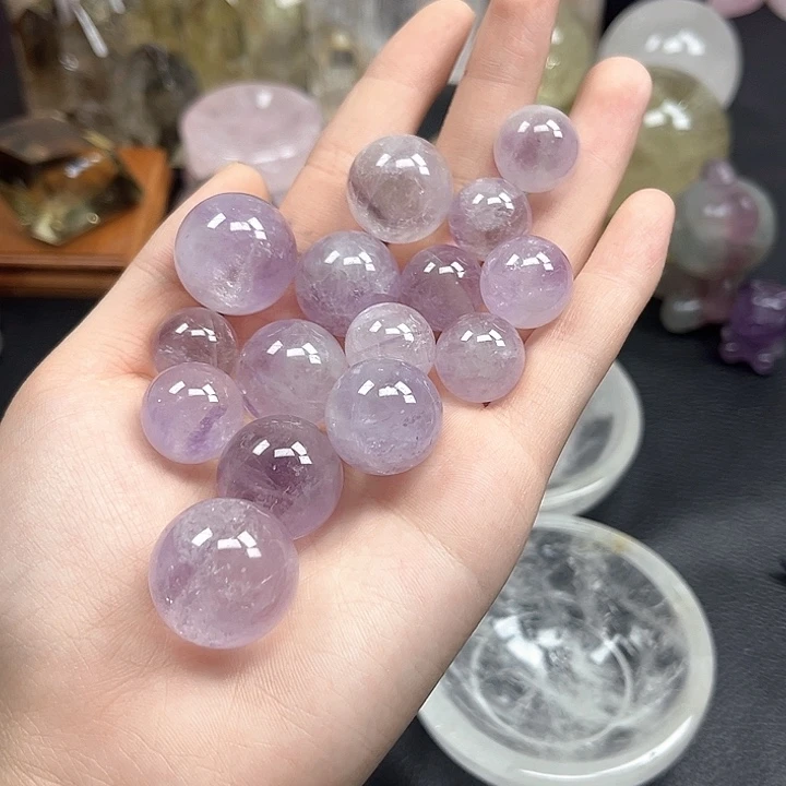 未镶嵌紫晶珠宝半成品32水晶石
