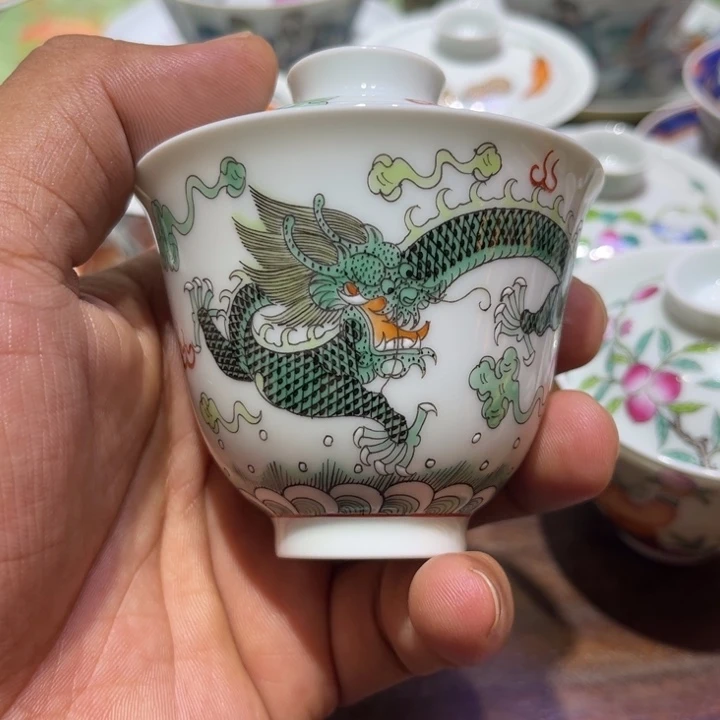 纯手绘精品盖碗杯