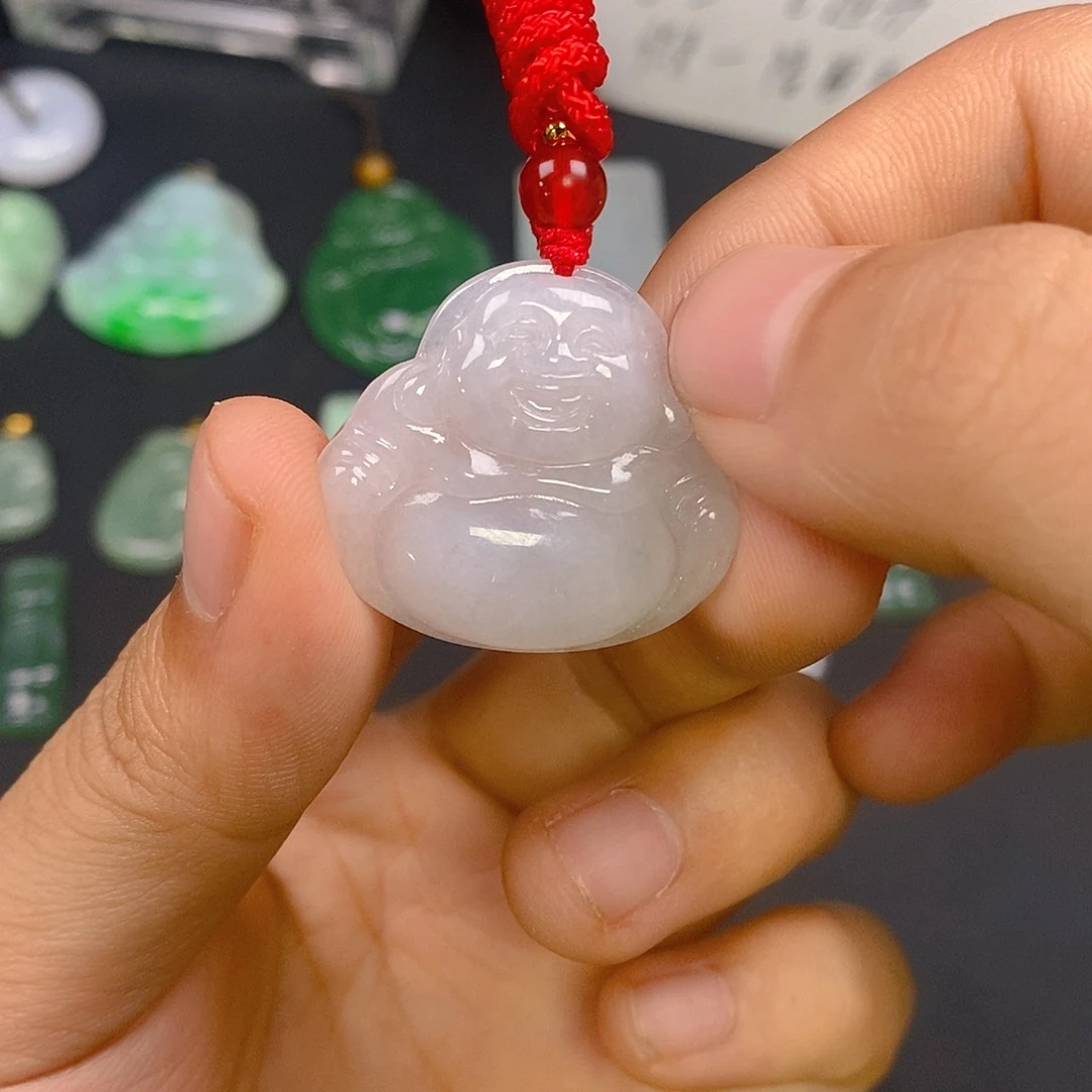 颈饰未镶嵌翡翠佛公挂件