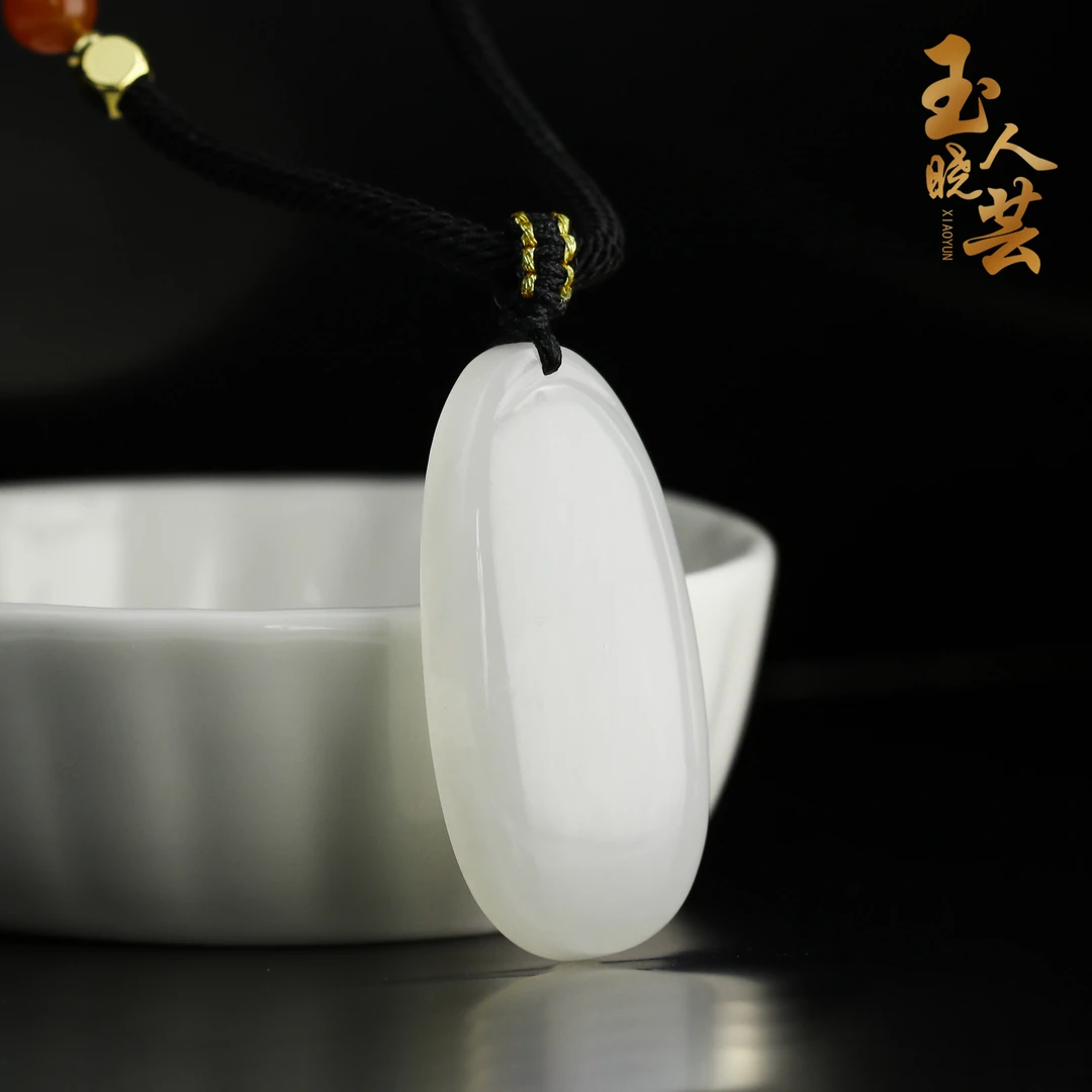 青海三岔河【白玉水滴】天然玉石和田玉吊坠（多样性发一）