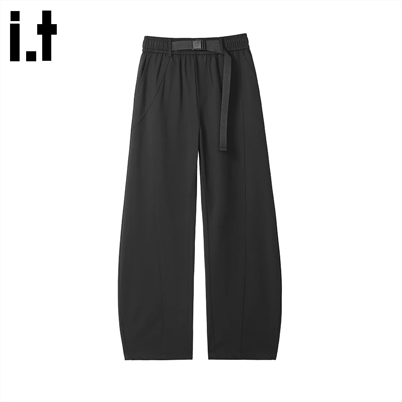 i.t:CHOCOOLATE美式弯刀裤宽松秋冬新款休闲裤日常通勤男士长裤子