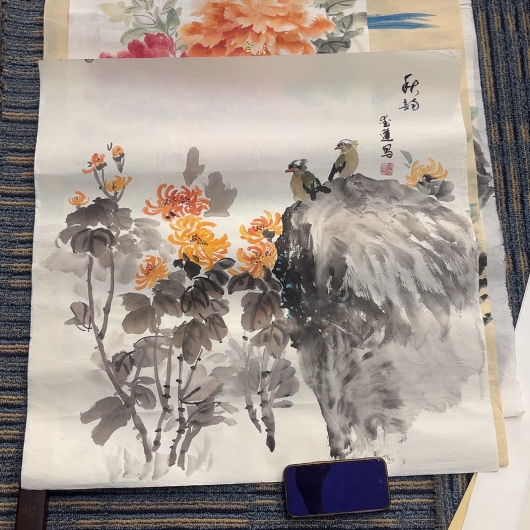 国画四尺斗方花鸟艺