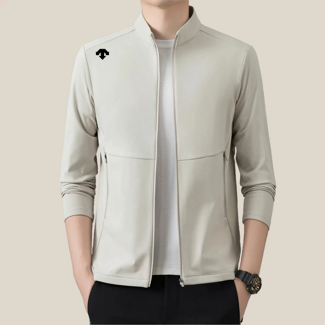 【商场同款】迪桑男士高级感抓绒卫衣秋季长袖拉链开衫夹克外套上衣