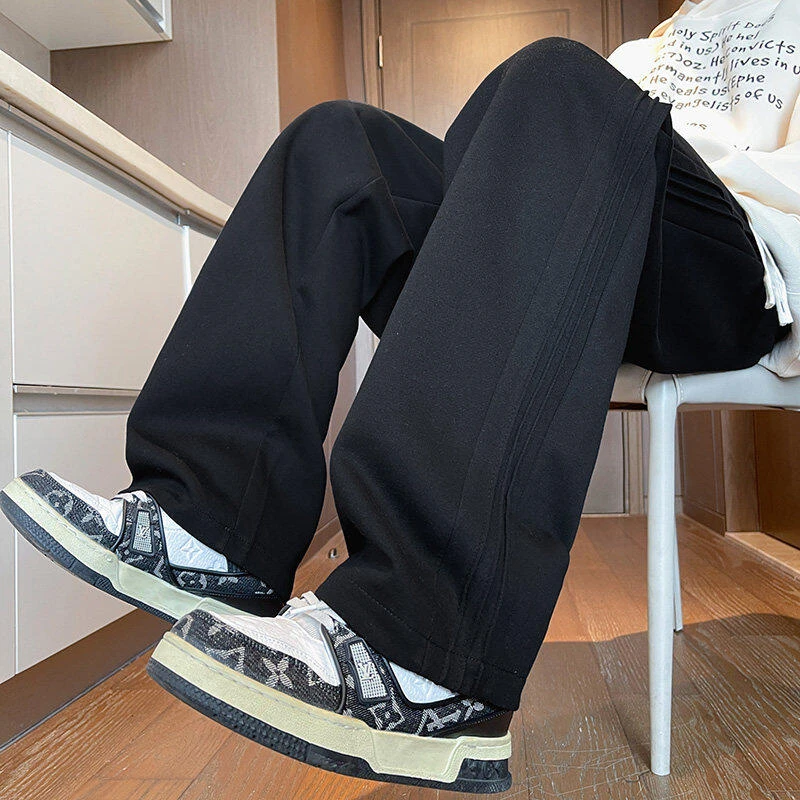 25春季新款高质美式潮牌垂坠感拖地百搭休闲卫裤男