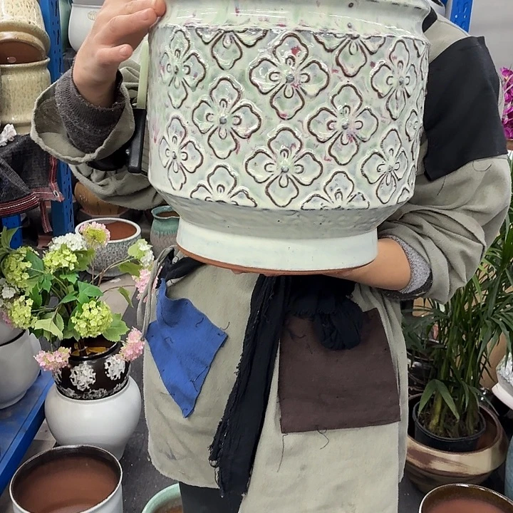25×25 -粗陶花盆有孔-买买买