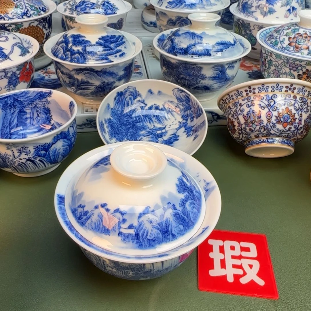 纯手工纯手绘茶具石头370