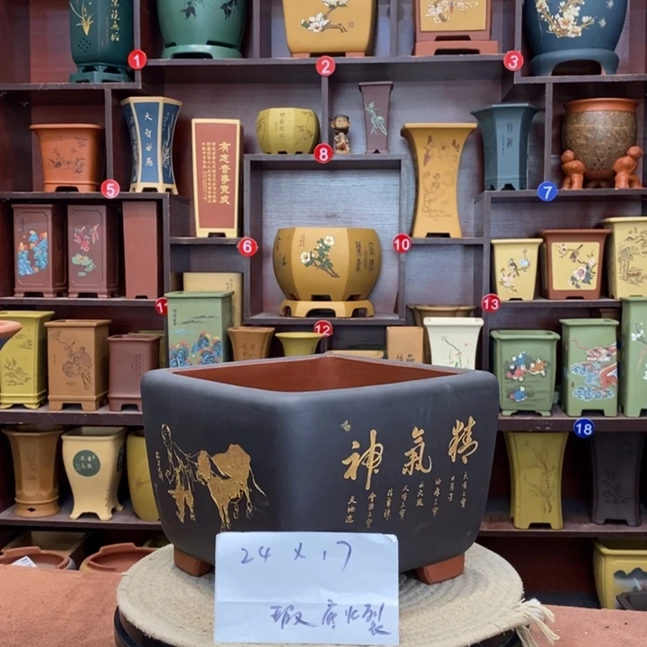 紫砂花盆紫砂花盆