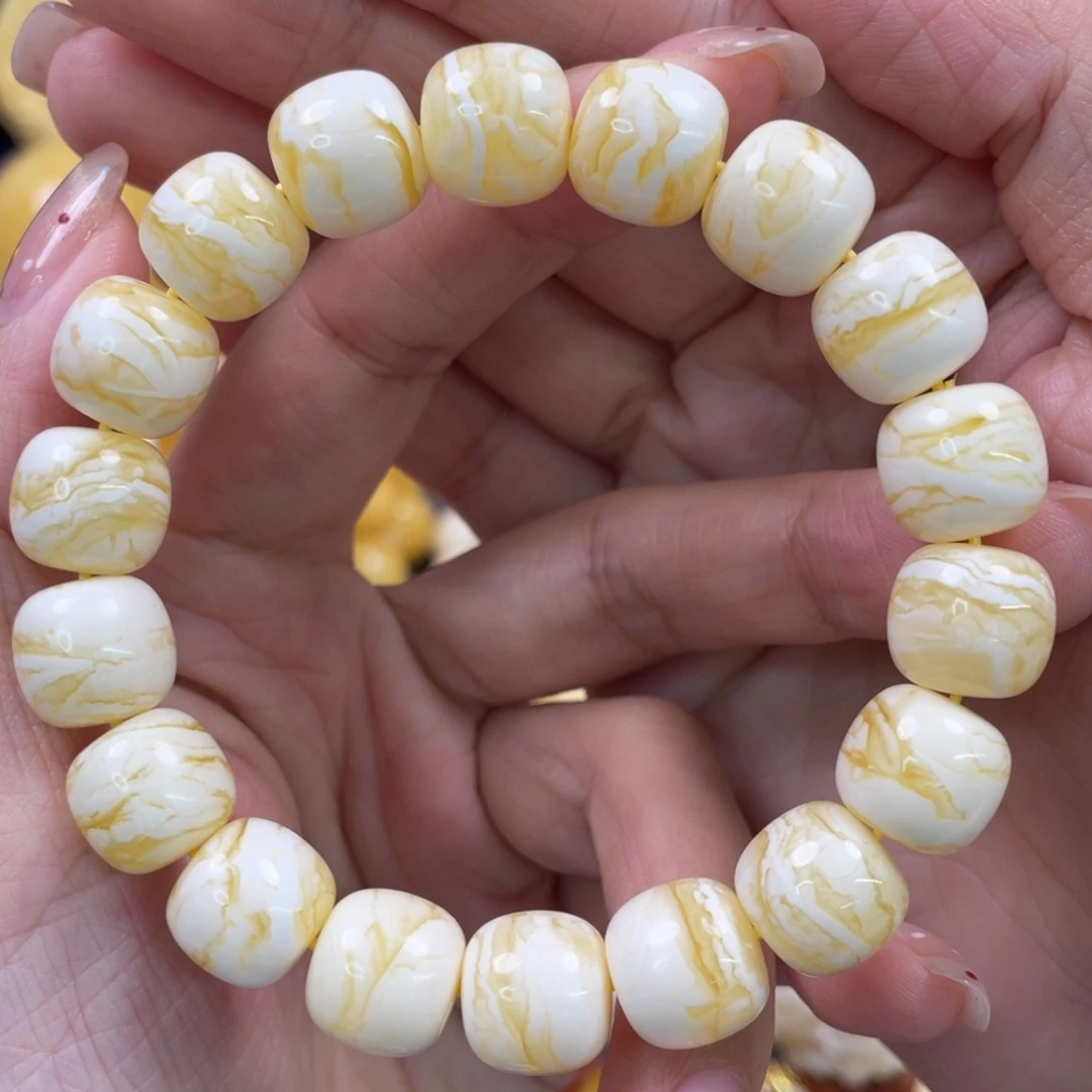 蜜蜡未镶嵌裸石琥珀蜜蜡手串卡12mm