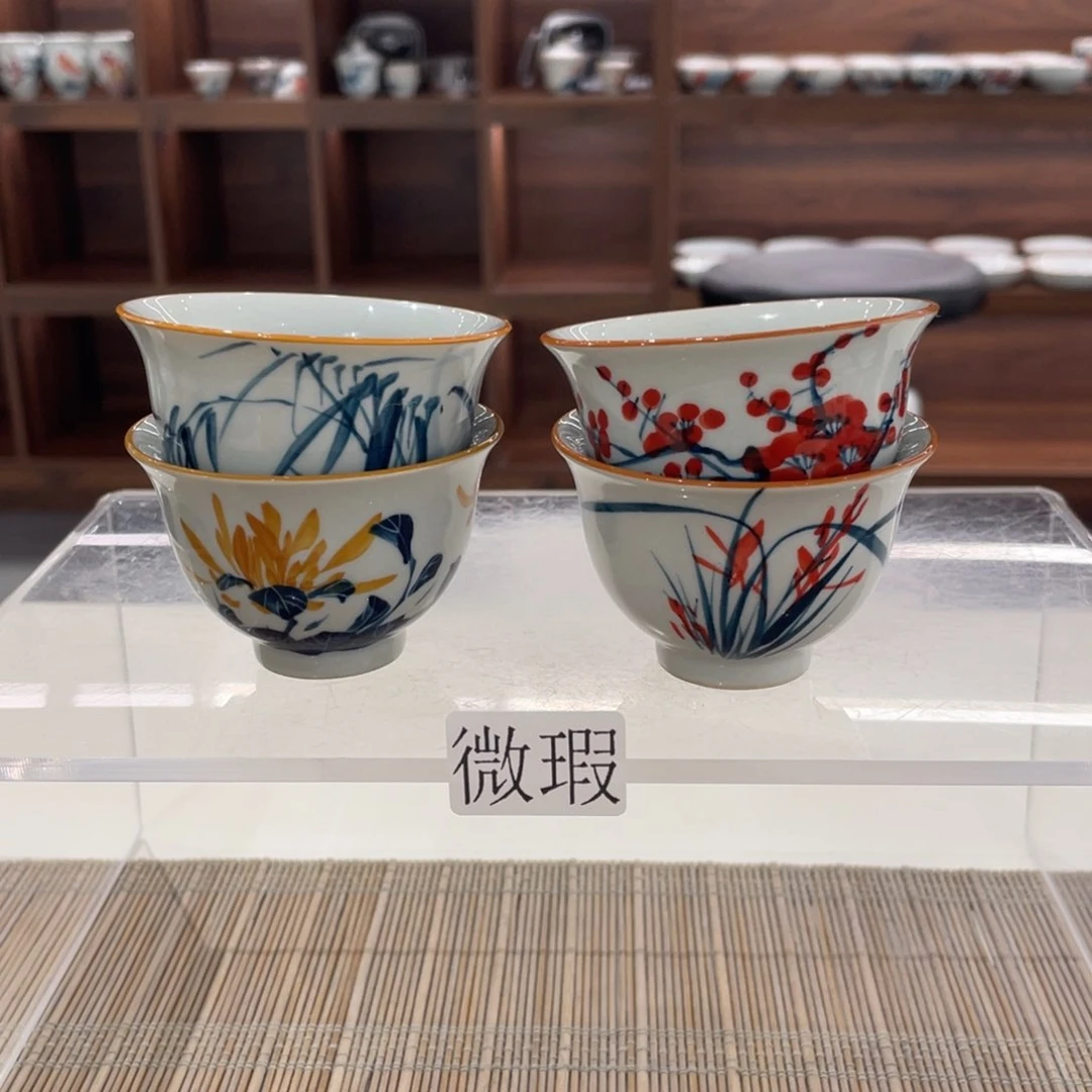 微瑕釉下彩纯手绘