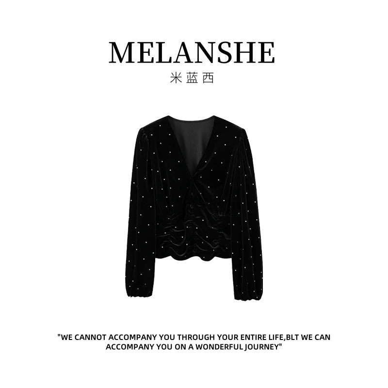 秋季常规款绒面烫钻时尚气质款