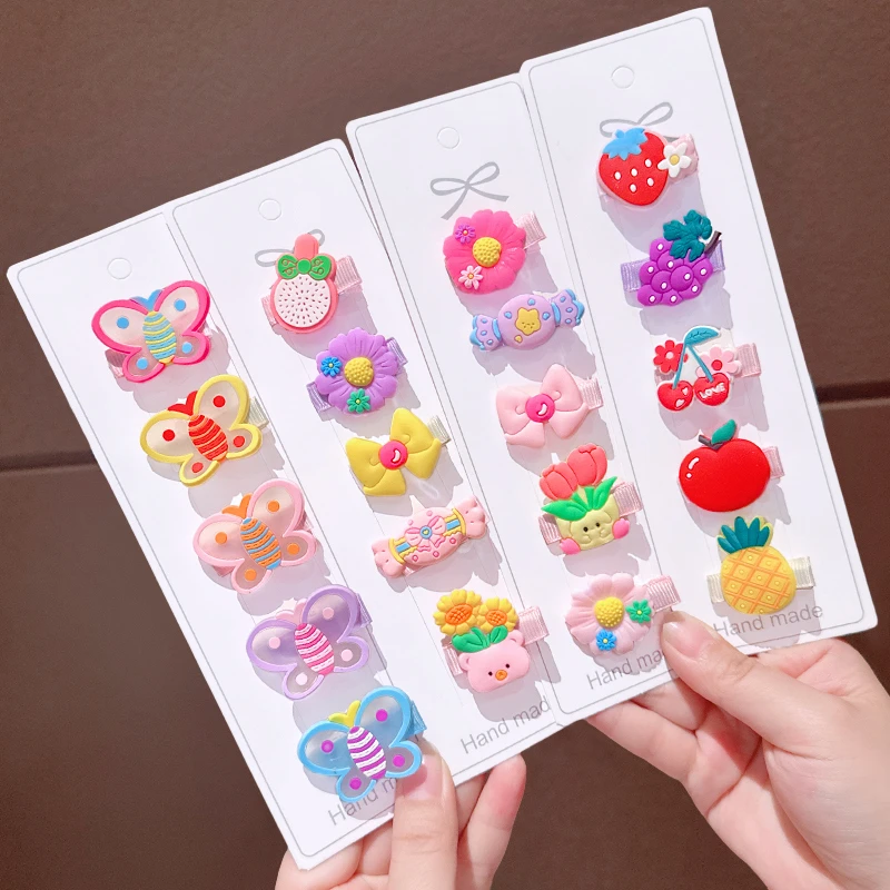 宝宝可爱卡通发夹婴幼儿全包布艺夹侧边刘海夹女童碎发不伤发发卡