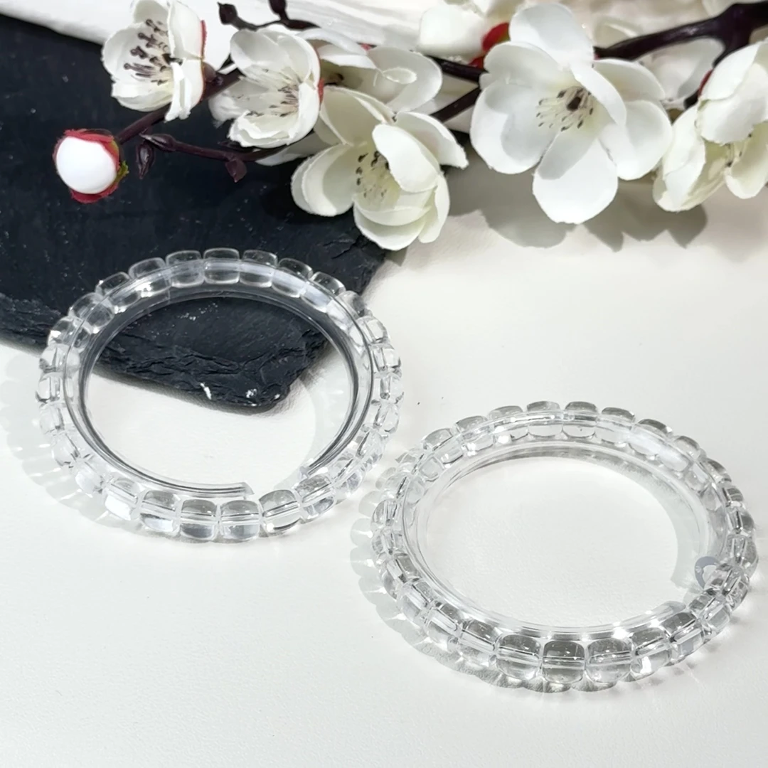 【铭记珠宝】白水晶直切手串19-2DM47L188【多样性发一件】约6*6mm