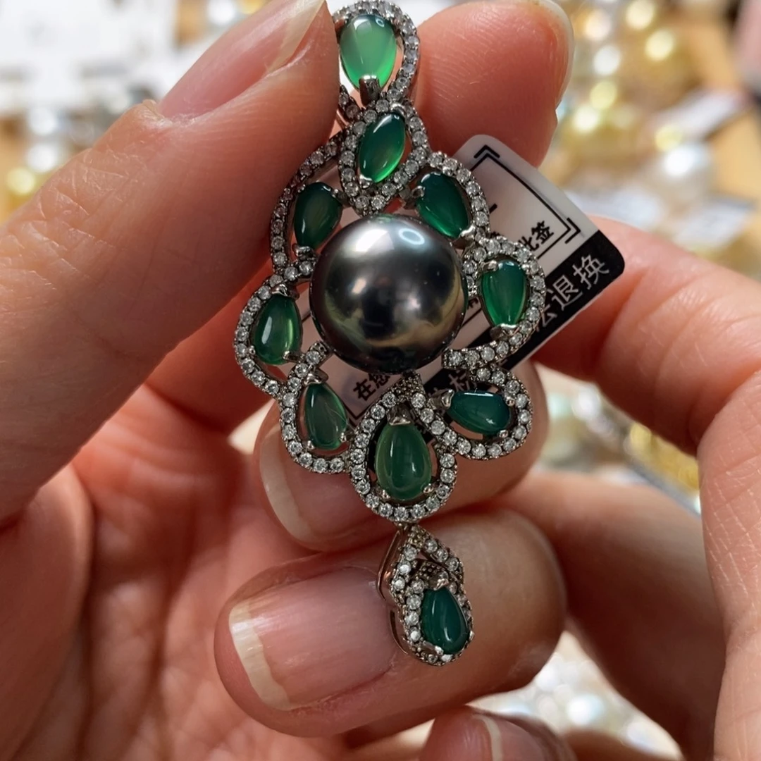 海水珍珠颈饰银S925镶嵌