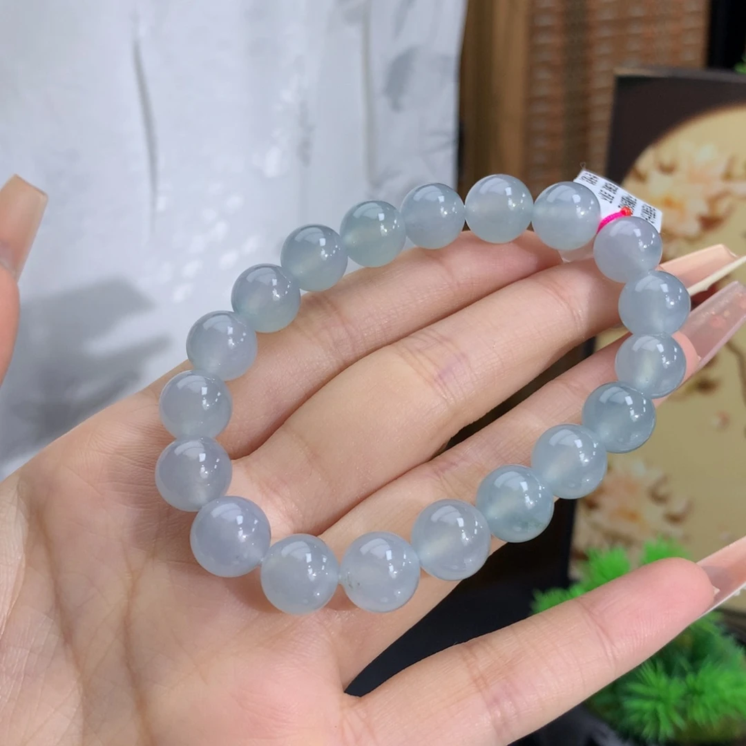 未镶嵌手链翡翠卡9.8冰种蓝底