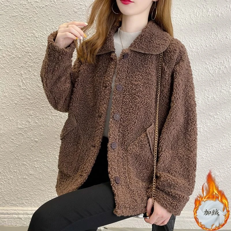 D7时尚女装貂绒外套气质百搭