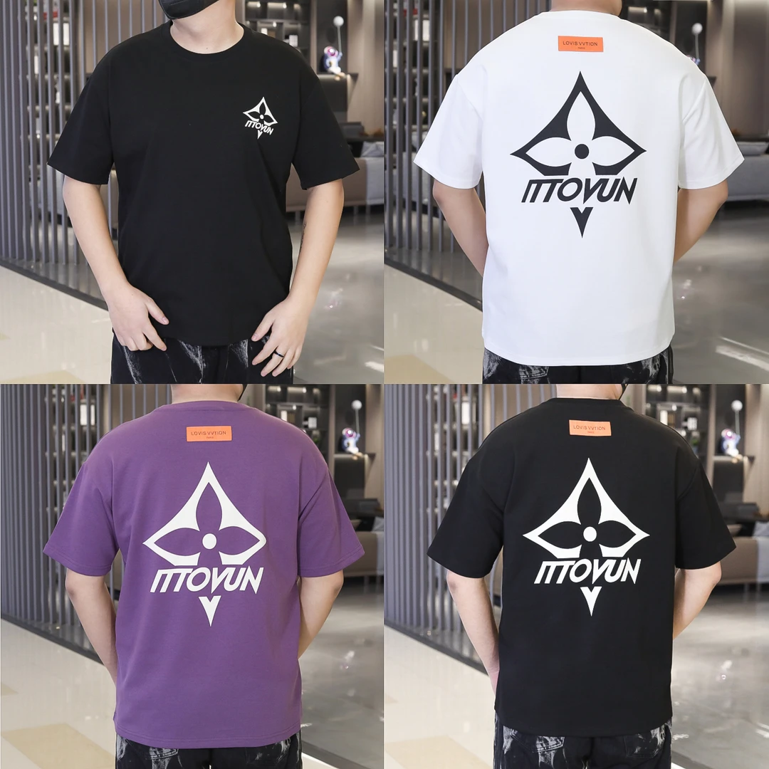 大码男装180斤-300斤加肥加大春季欧货印花工艺宽松显瘦短袖10