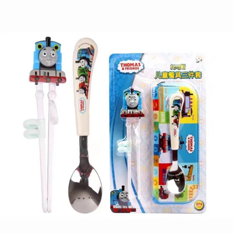 托马斯儿童餐具三件套宝宝用小学生陶瓷便携可爱