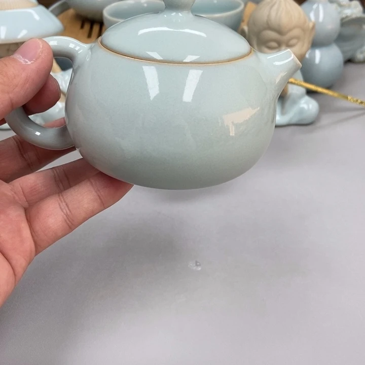瓷天青色赵琳老师西施壶