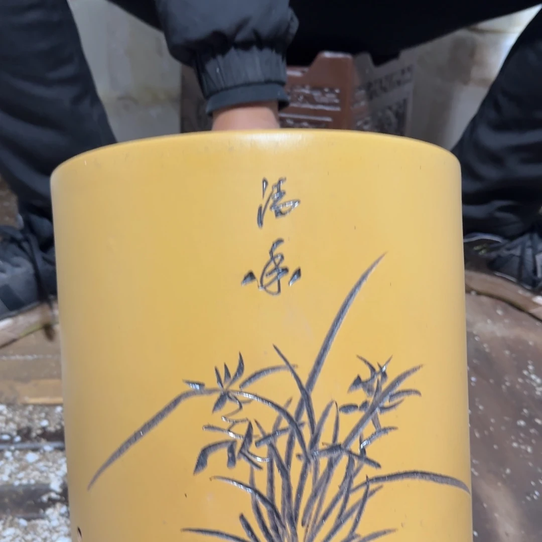 紫砂花盆口径17高度22