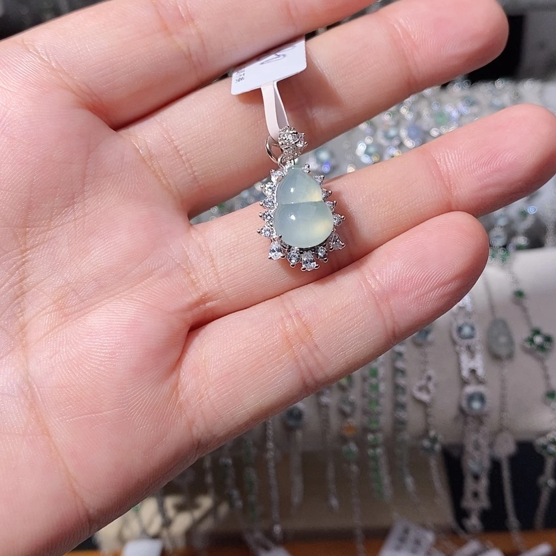 翡翠银S925镶嵌颈饰