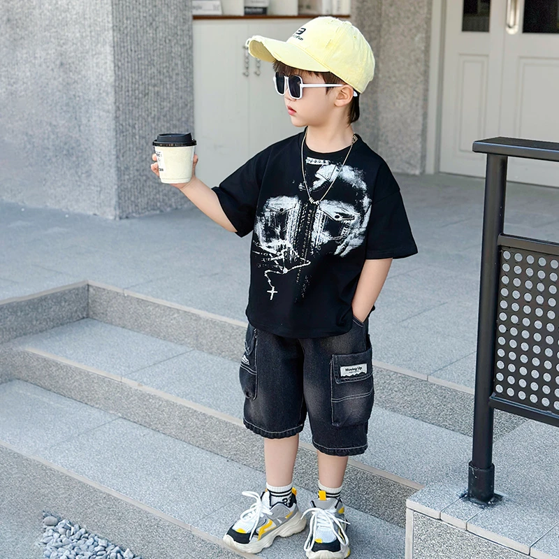 男童夏装套装2025新款宝宝夏季衣服男宝宝夏装童装男童短袖两件套