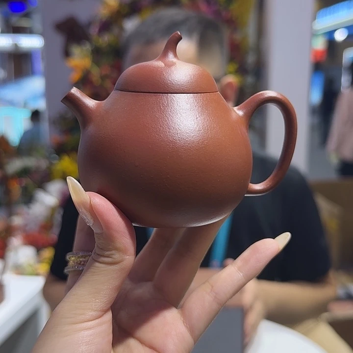 紫砂茶杯朱泥 小茄瓜