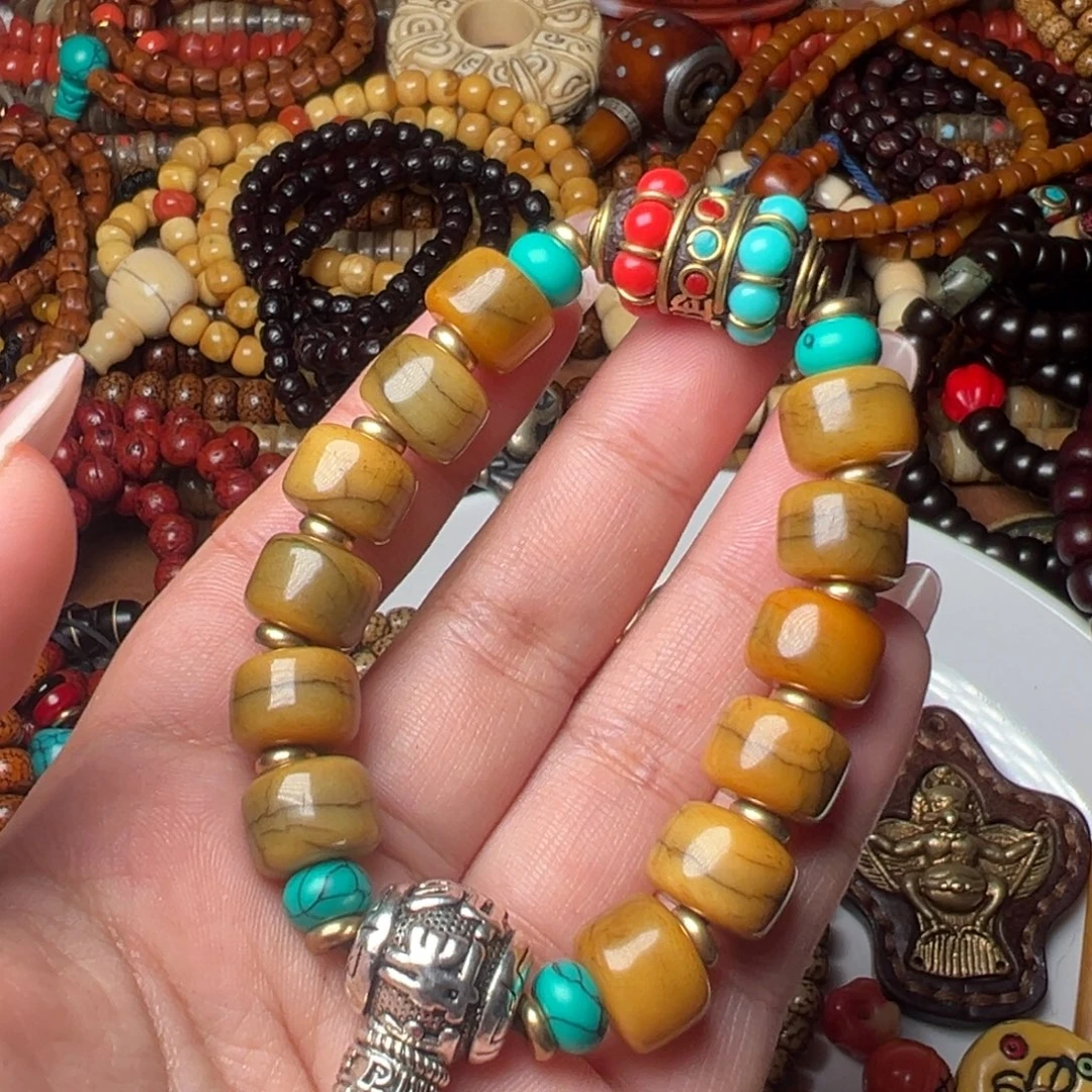 菩提籽类手串。单圈