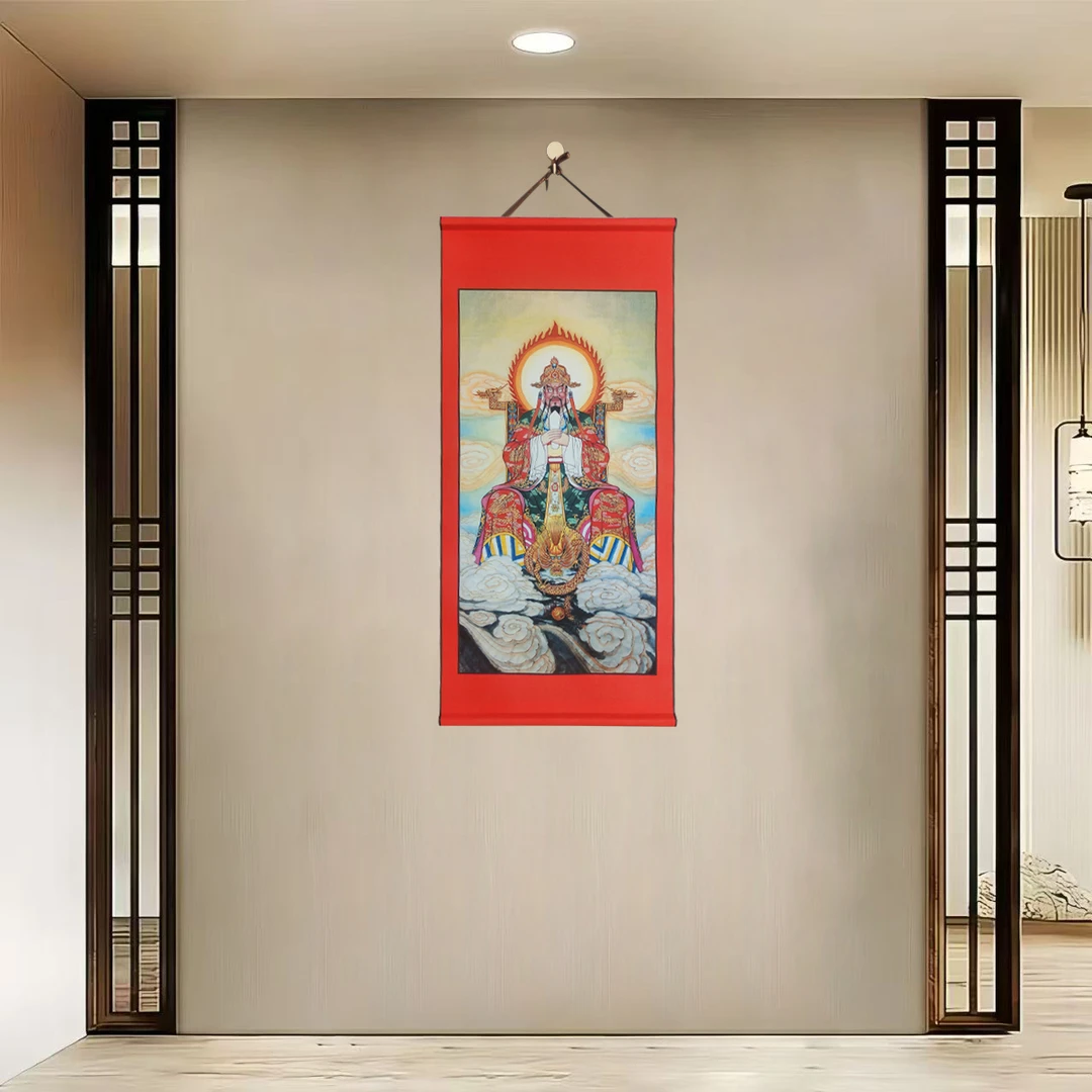 【40-317龙五爷】40x85cm现代简约挂轴装饰画