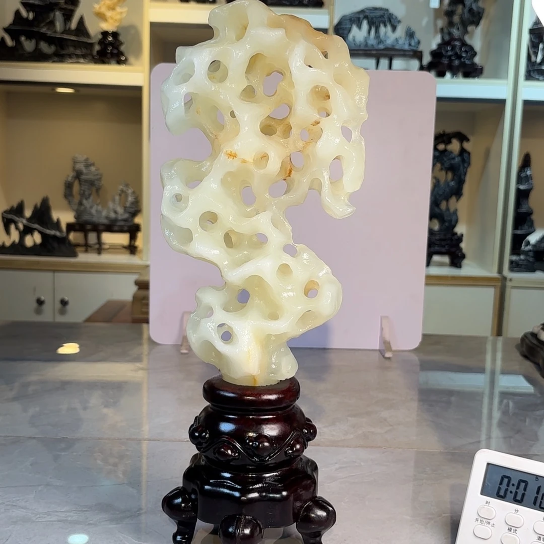 雲***夢灵璧石手工雕刻奇石摆件