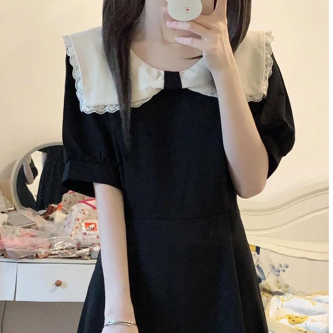 女大童法式收腰连衣裙夏装薄款12-15岁初中生赫本风显瘦气质裙子