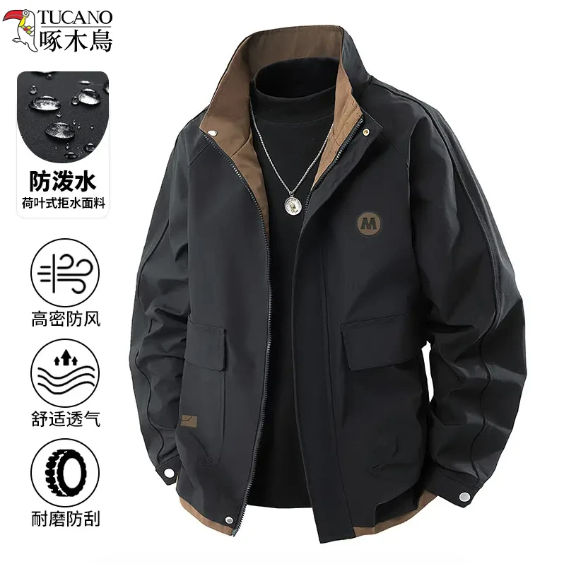TUCANO/啄木鳥2025春秋季新款立领休闲男士夹克百搭帅气潮流外套